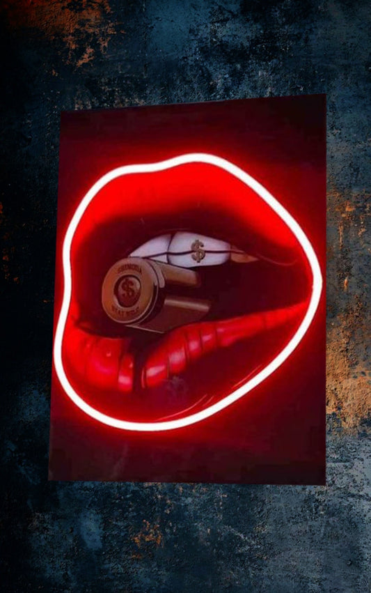 Neon Slika Usne